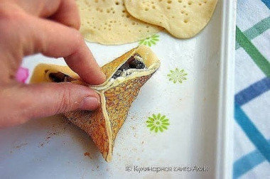 Блинчики с грибами и сыром 