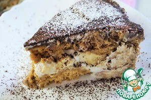 Торт из овсяного печенья с бананами 