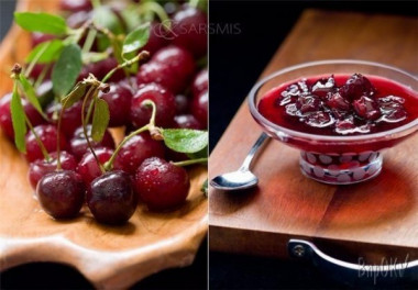 Вишня в желе