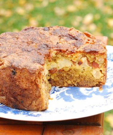 Овсяный пирог с яблоками  