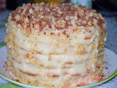 Творожный торт на сковороде