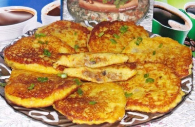 Драники с грибной начинкой