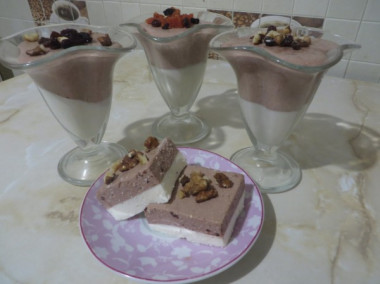 Шоколадно-творожный десерт