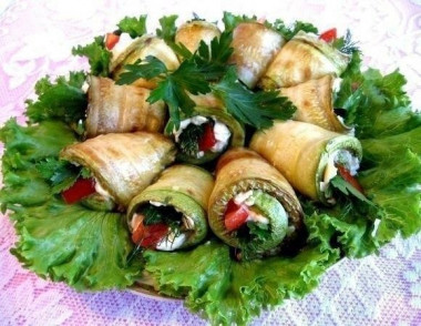 Рулетики из кабачков
