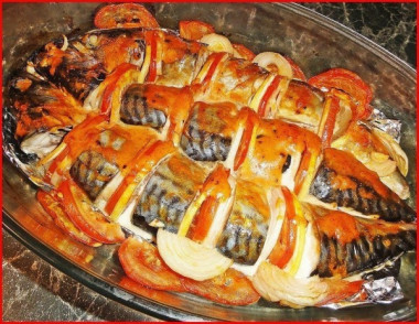 Скумбрия, запеченная в духовке