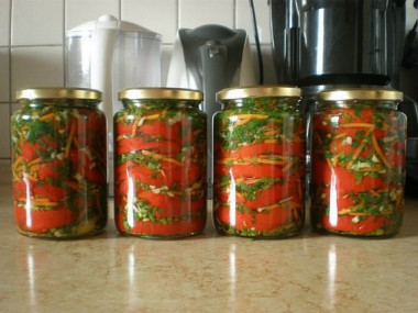 Жареный перец на зиму в маринаде 2