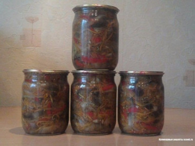 Корейская закуска из баклажанов