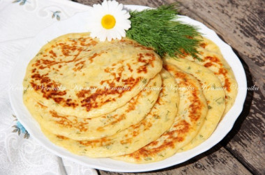 Лепешки с сыром и зеленью