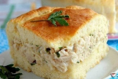 Пирог с курицей и картофелем
