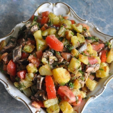 Салат со шпротами без майонеза