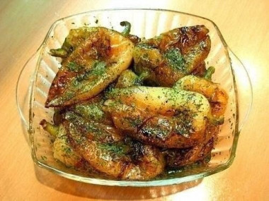 Минутный перец с чесноком