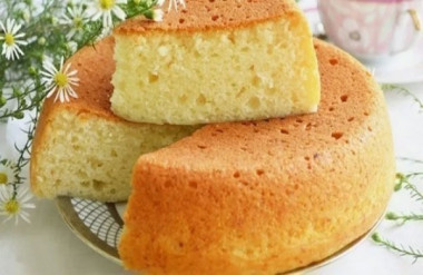 Пышный домашний бисквит без яиц