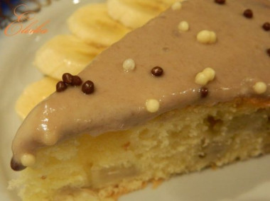 Банановый пирог с кремом