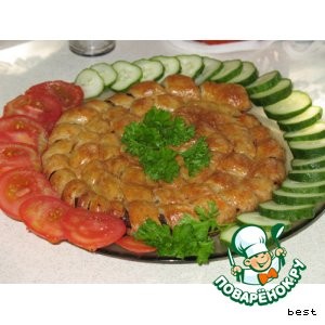 Домашняя колбаса в хрустящем тесте 