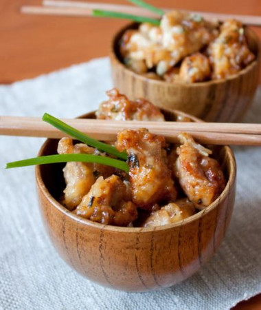 Курица в кляре с лимонным соусом