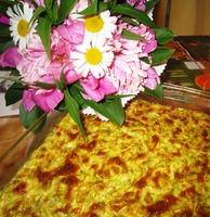 Запеканка из кабачков с творогом и сулугуни