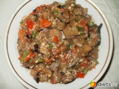 Очень вкусный диетический салат из синеньких