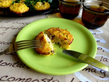 ТЫКВЕННЫЕ КЕКСЫ С КУРИЦЕЙ, ГРИБАМИ И СЫРОМ
