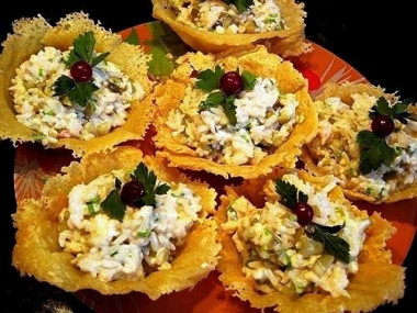 Сырные корзиночки для салатов
