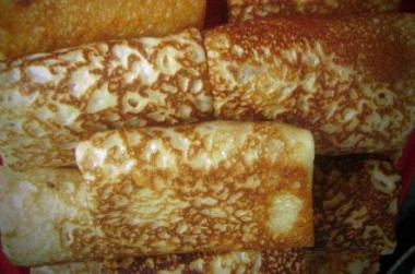 Мясные блины на пиве