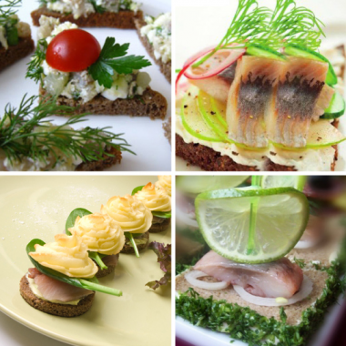 Канапе с селедкой