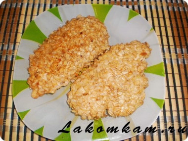 Курочка в овсяных хлопьях