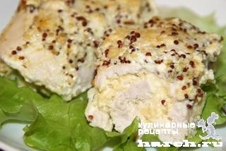Куриные рулетики с сыром в сливках