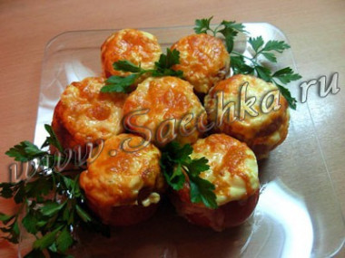 Помидоры фаршированные курицей
