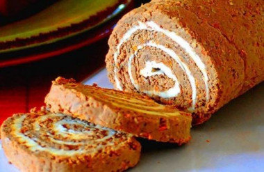 Печеночно-сырный рулет