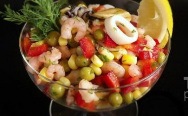 Салат с морепродуктами