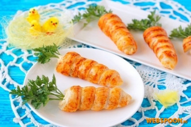  Закуска «Трубочки-морковки»