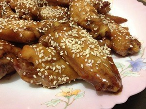 Куриные крылья в глазури (сладкие)