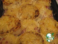 Курочка с капустными рулетиками