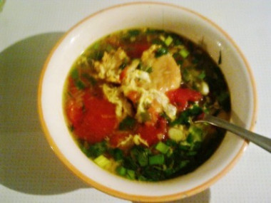 Суп из жареной курицы