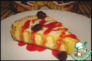 блинный пирог с творогом