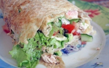 Курица в лаваше