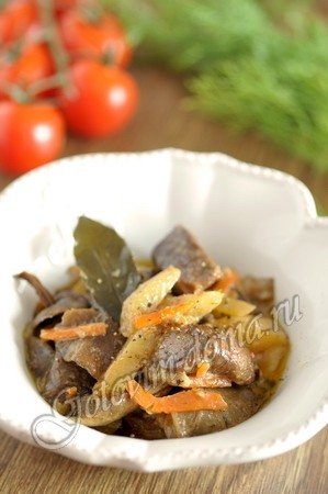 Жаркое из говядины с грибами