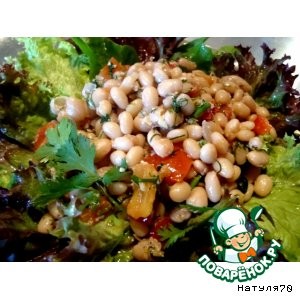 Фасоль в чесночном соусе