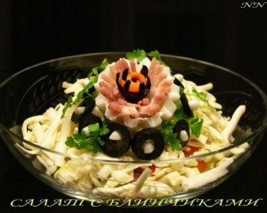 Блинный салат