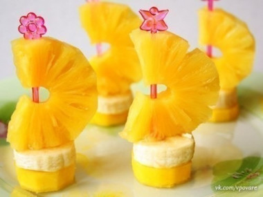 Оформление фруктовой нарезки