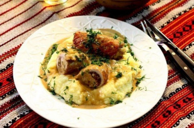 Крученики с грибами