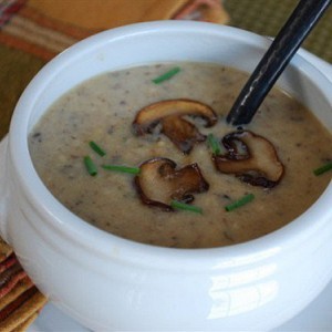 Суп-пюре с шампиньонами и картофелем