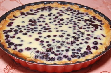 Песочный пирог с черникой 