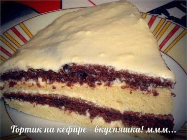 ЛЕГКИЙ И ВКУСНЫЙ ТОРТИК НА КЕФИРЕ