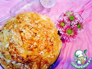 Яблочный пирог-десерт "Цветочный"