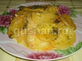 картофель запечённый с морковью и луком