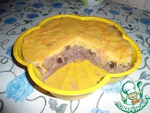 Бобовая запеканка с грибной прослойкой