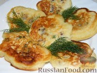 Оладьи с мясом