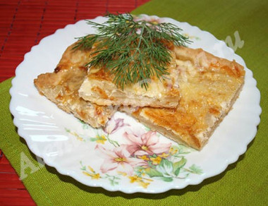 Луковый пирог с сыром...