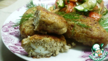 Гречневые зразы с куриным филе